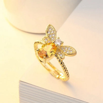 Crystal Bee Ring - Matching