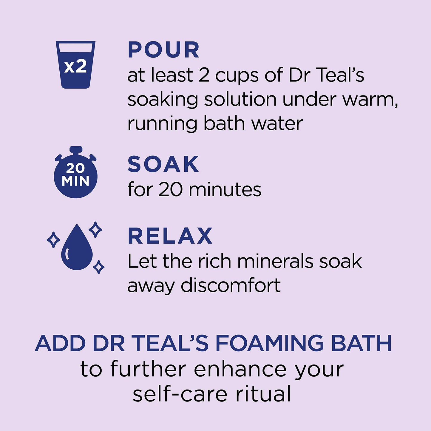 Dr Teal's Epsom Salt Soaking Solution, Soothe & Sleep, Lavender, 3lbs (Packaging May Vary) (Pack of 2) 48 Ounce (Pack of 2)