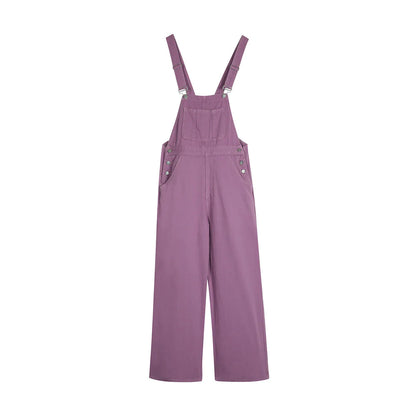 Wide Leg Straight Cargo Overalls