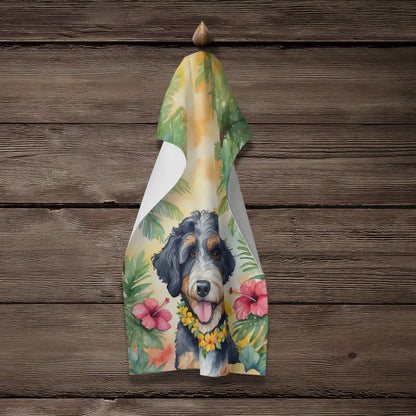 Bernedoodle Luau Kitchen Towel