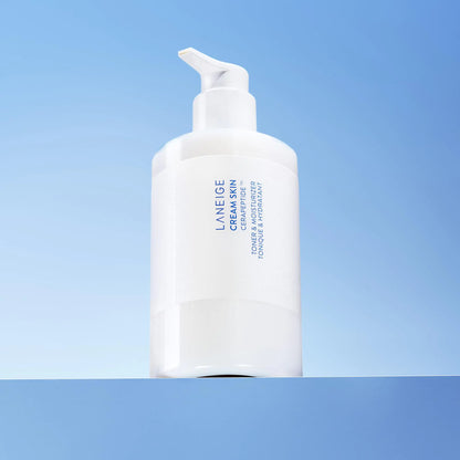 LANEIGE Cream Skin Refillable Toner & Moisturizer with Ceramides and Peptides: Korean Milky Toner, Amino Acid, Nourish, Hydrate, Barrier-Boosting, Visibly Firm 10.8 oz / 320 ml