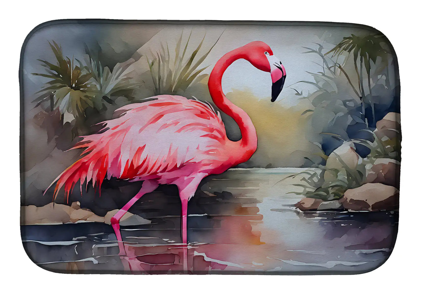 Flamingo Dish Drying Mat