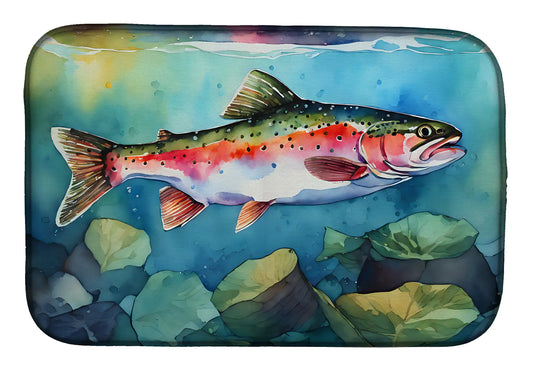 Rainbow Trout Dish Drying Mat