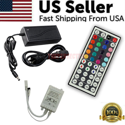 32FT LED Strip Lights Remote Control Bedroom Waterproof for Indoor Outdoor Use