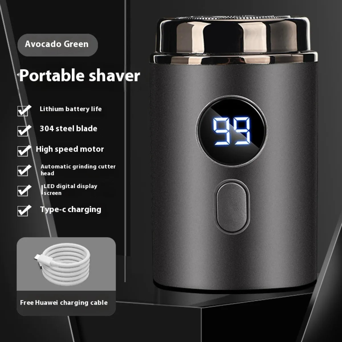 Rechargeable Washable Travel Men's Shaver