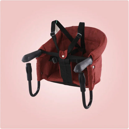 Portable Baby High Chair with Safety Belt and Dining Cover