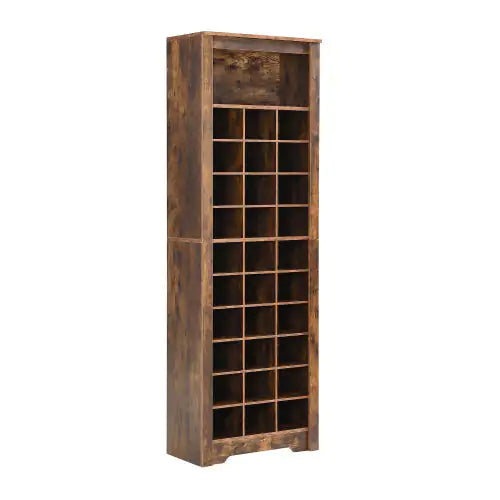 Stylish Design 30 Shoe Cabinet Console, Modern Shoe Cabinet, Multiple Storage Capacity, Self-standing High Cabinet, Suitable For Hallway, Bedroom, Rustic Brown