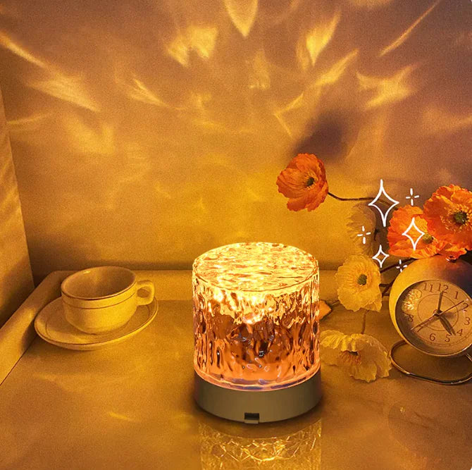 Crystal Lamp Water Ripple Projector Night Light