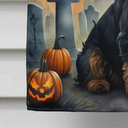 Airedale Terrier Spooky Halloween House Flag