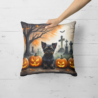 Affenpinscher Spooky Halloween Throw Pillow