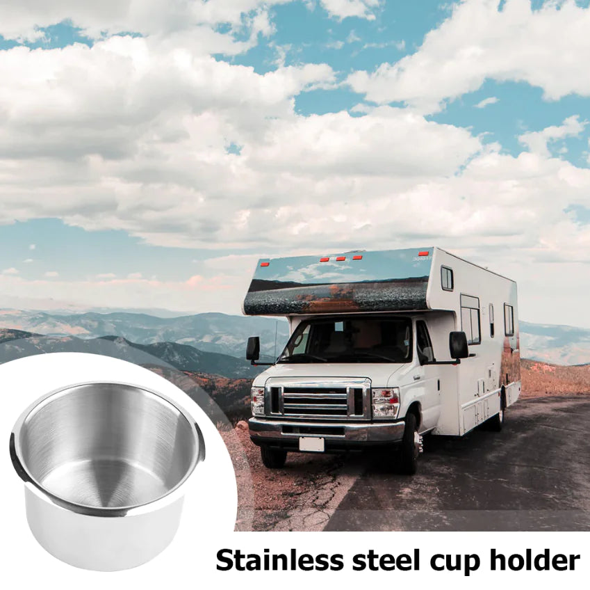 Universal Stainless Steel Cup Drink Holders for Car Boat Truck Marine Camper RV