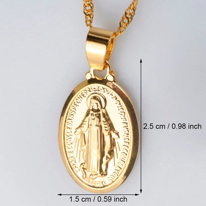 Virgin Mary Pendant Necklace