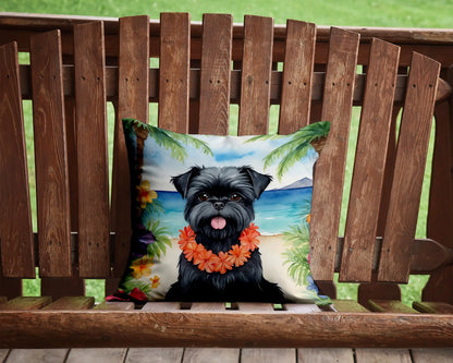 Affenpinscher Luau Throw Pillow