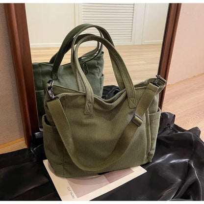 Autumn And Winter Corduroy Women's Bag