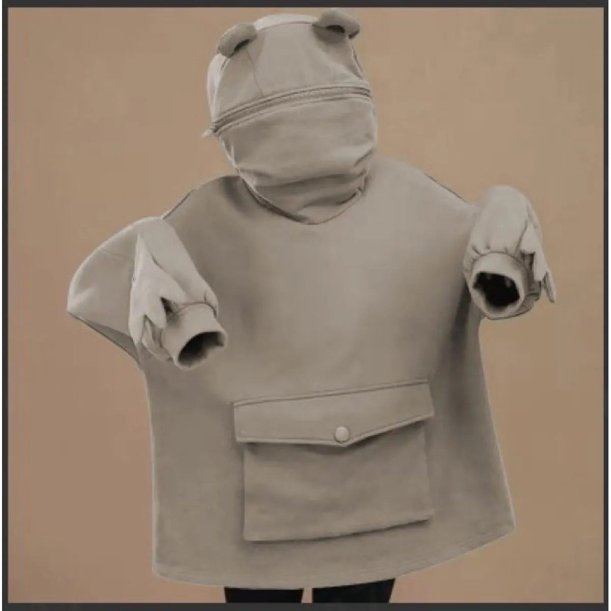 Frog Hooded Lazy Coat Jacket