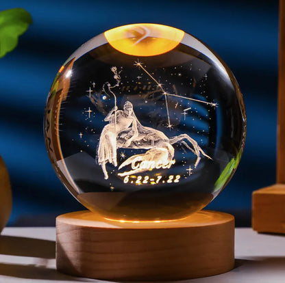 3D Constellation Crystal Night Light