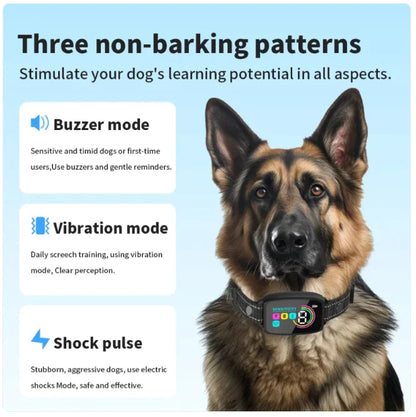 Smart Rechargeable Anti-Bark Dog Collar with HD Display & Waterproof Design