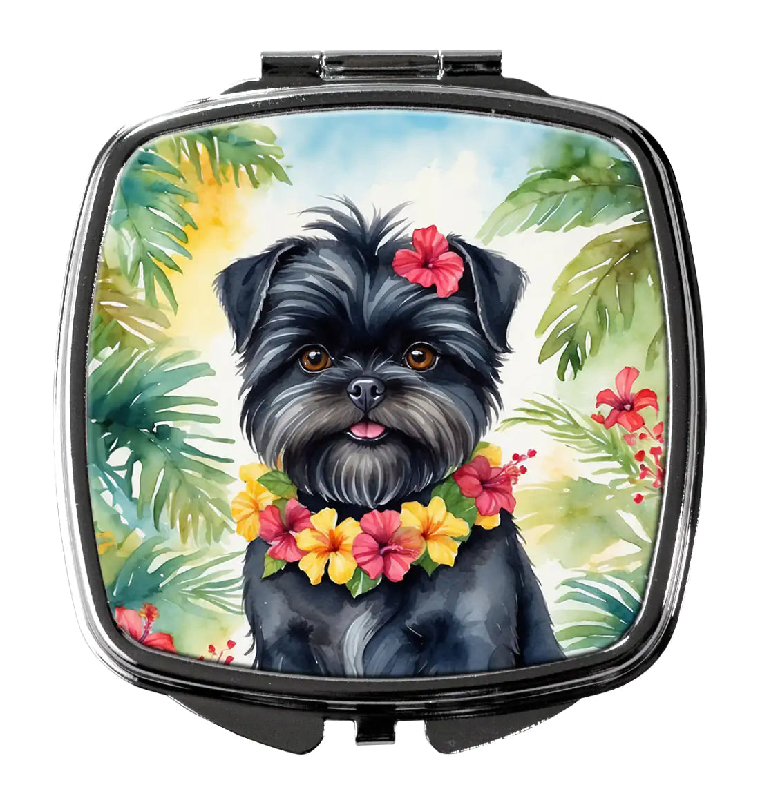 Affenpinscher Luau Compact Mirror