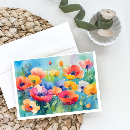 Anemones in Watercolor Greeting Cards Pack of 8