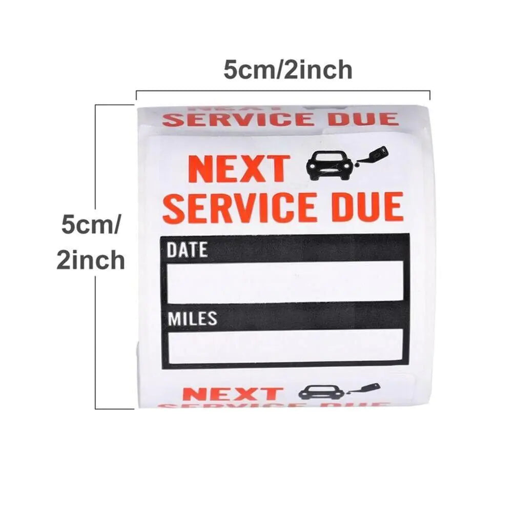 300 Oil Change Service Reminder Stickers Clear Window Lite Sticker Pack 2"x2" US