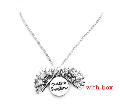 Sunflower Double Lettering Necklace