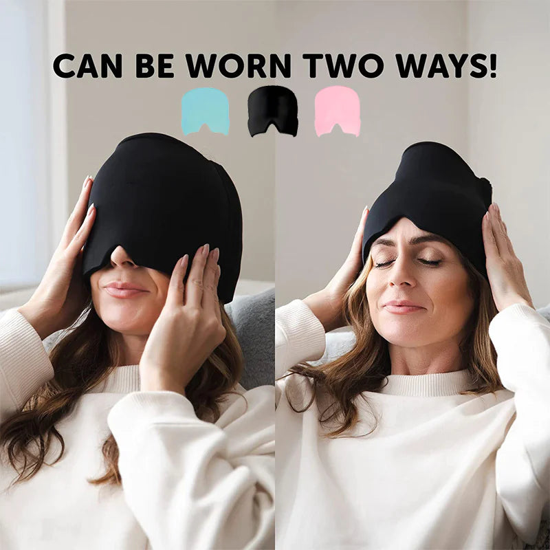 Migraine Relief Hat Mask - Cold Compress Hood