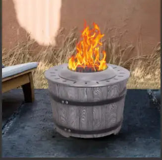 Smokeless Fire Pit Fueled By Wood Pelletsbrancheswood With A Woody Appearance