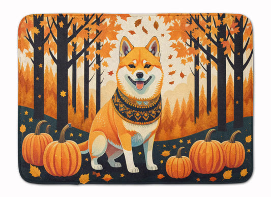 Shiba Inu Fall Memory Foam Kitchen Mat