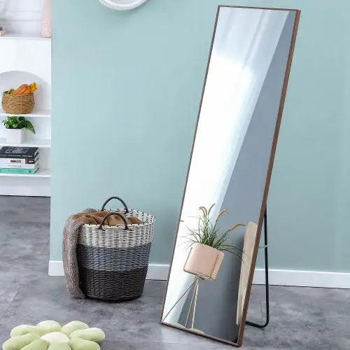 The Fourth-generation Packaging Upgrades Brown Solid Wood Frame Full-length Mirrors, Vanity Mirrors, Decorative Mirrors, And Floor-to-ceiling Mirrors Unavailable Platforms- AliExpress