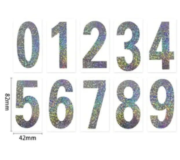 Heat-Resistant Reflective PVC Number Decals