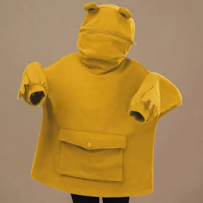 Frog Hooded Lazy Coat Jacket