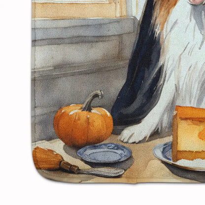 Sheltie Fall Kitchen Pumpkins Memory Foam Kitchen Mat