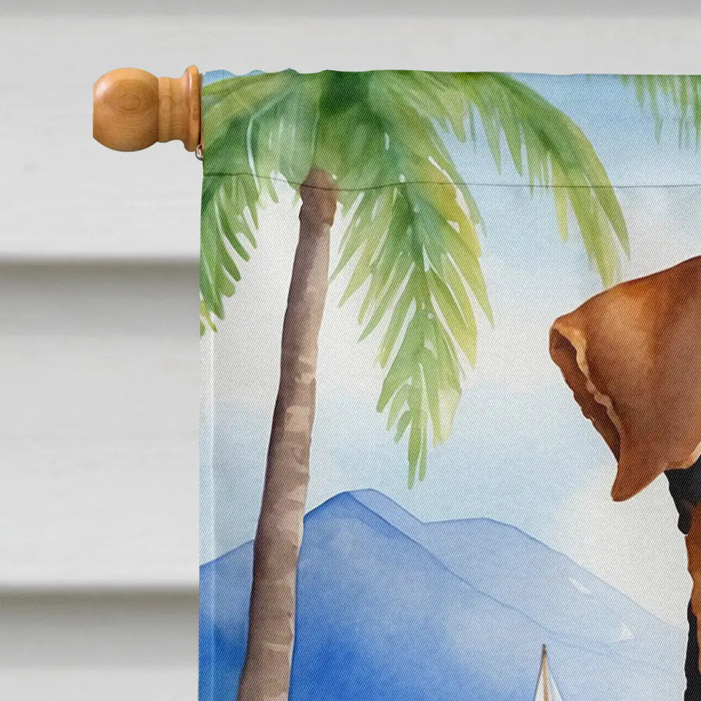 Airedale Terrier Luau House Flag