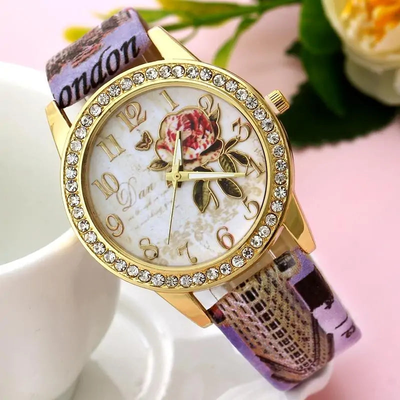 Floral with CZ Watch