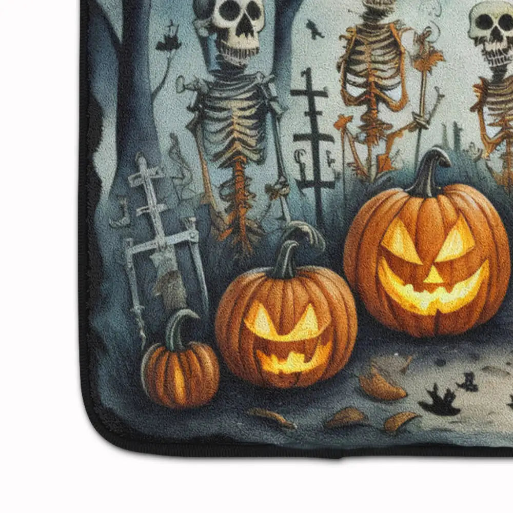 Skeleton Spooky Halloween Memory Foam Kitchen Mat