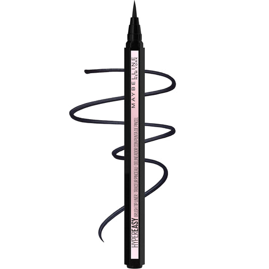 Maybelline Hyper Easy Liquid Pen No-Skip Eyeliner, Satin Finish, Waterproof Formula, Pitch Black, 0.018 Fl Oz 0.02 Fl Oz (Pack of 1)