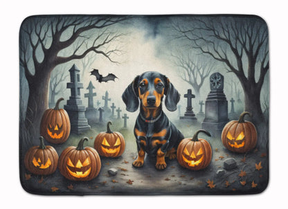 Dachshund Spooky Halloween Memory Foam Kitchen Mat