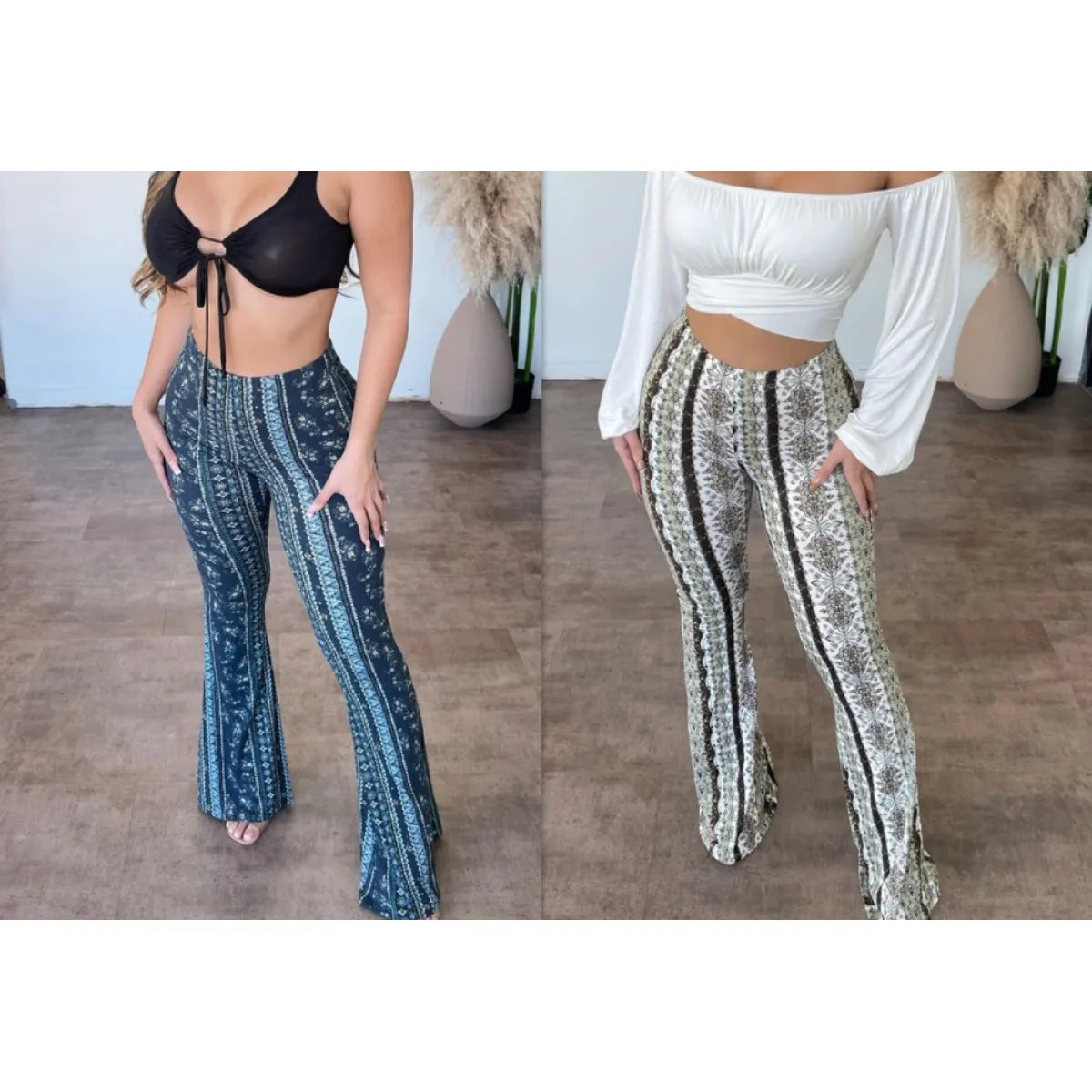 High Elastic Boho Design Pants