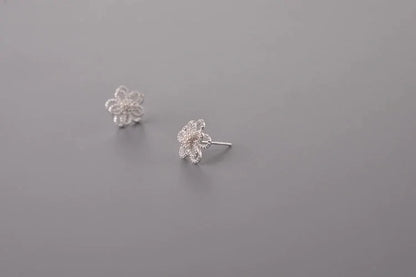 Hibiscus Style Stud Simple Earrings