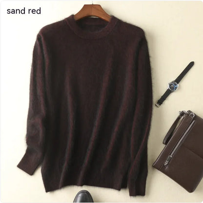 Thick Cashmere Round Neck Sweater