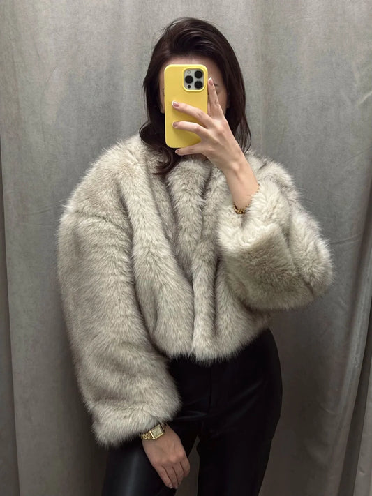 Fur Coat Short Tokas Fur Casual Women's Clothing