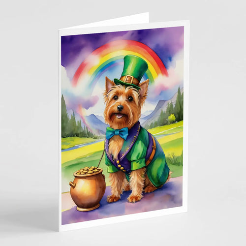 Australian Terrier St Patrick's Day Greeting Cards Pack of 8