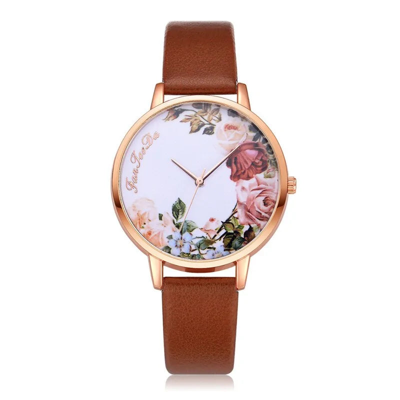 Simple White Floral Watch