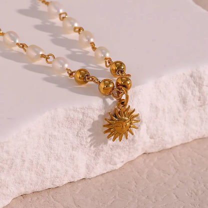 Optimistic Sun Pendant Necklace