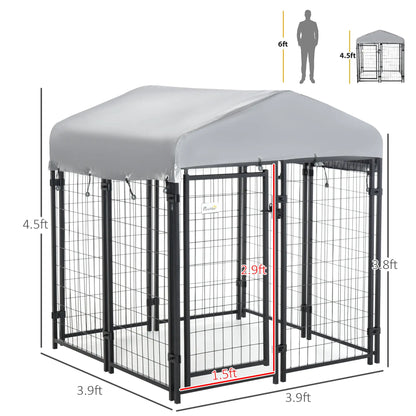 The Dog Playpen Has A Lockable Door And A Waterproof Canopy For Small And Medium-sized Dogs