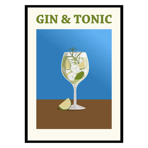 Gin Tonic Cocktail Poster