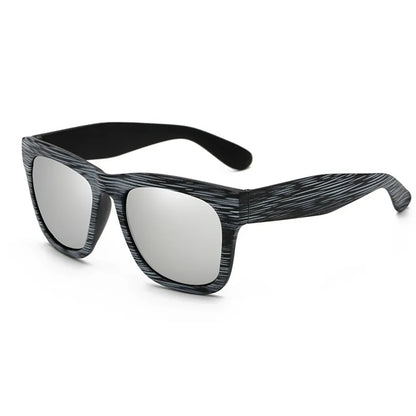 Square Bamboo  Retro Sunglasses