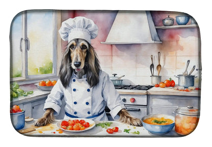 Afghan Hound The Chef Dish Drying Mat