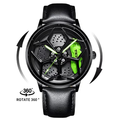 Car Wheel Hub Quartz Watch - Military Sport Design