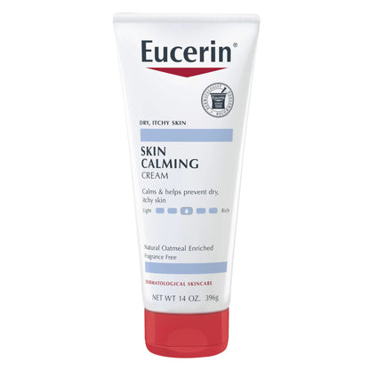 Eucerin Skin Calming Cream - Full Body Lotion for Dry, Itchy Skin, Natural Colloidal Oatmeal Enriched - 14 oz. Tube